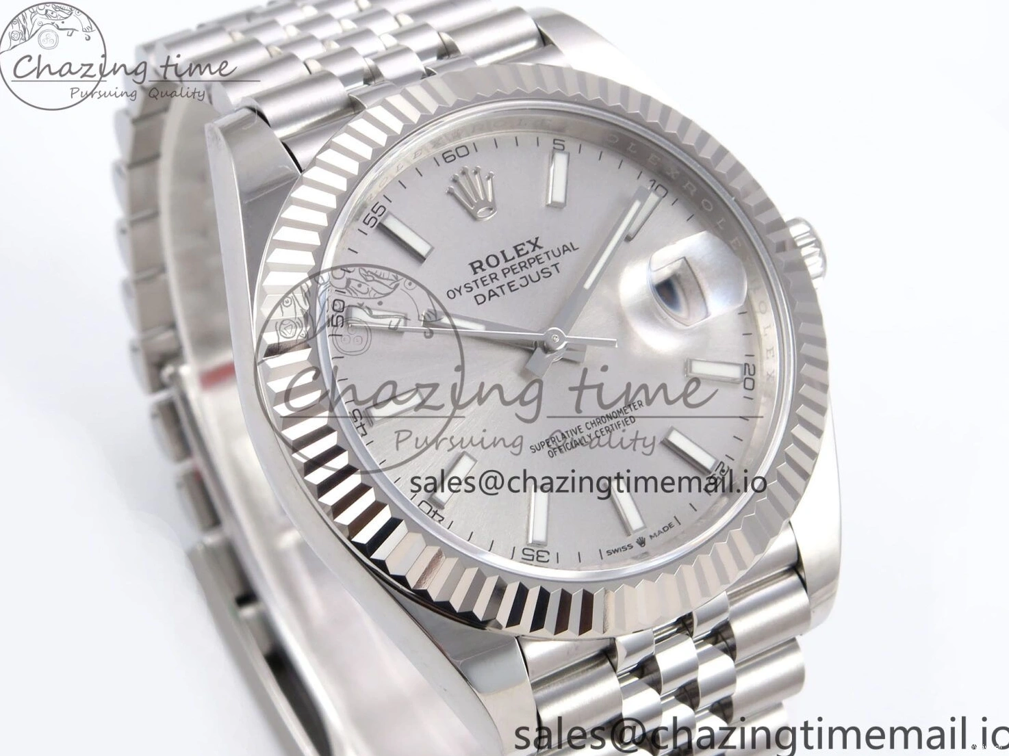 Best White 41 EWEF 126334 Jubilee Edition Dial DateJust A3235 on Bracelet Silver 1224